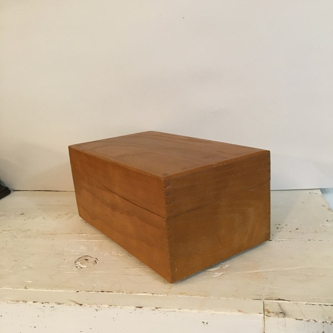 Long Wood File Box Etsy