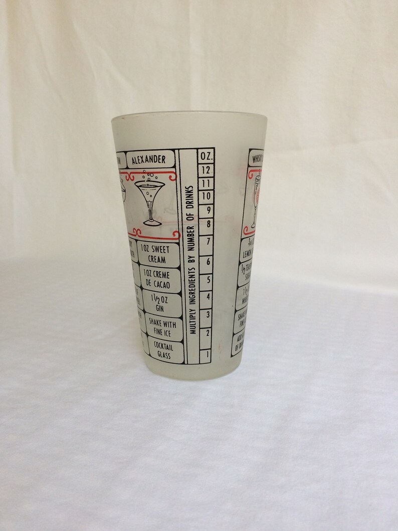 Federal Glass Cocktail Mixer Etsy