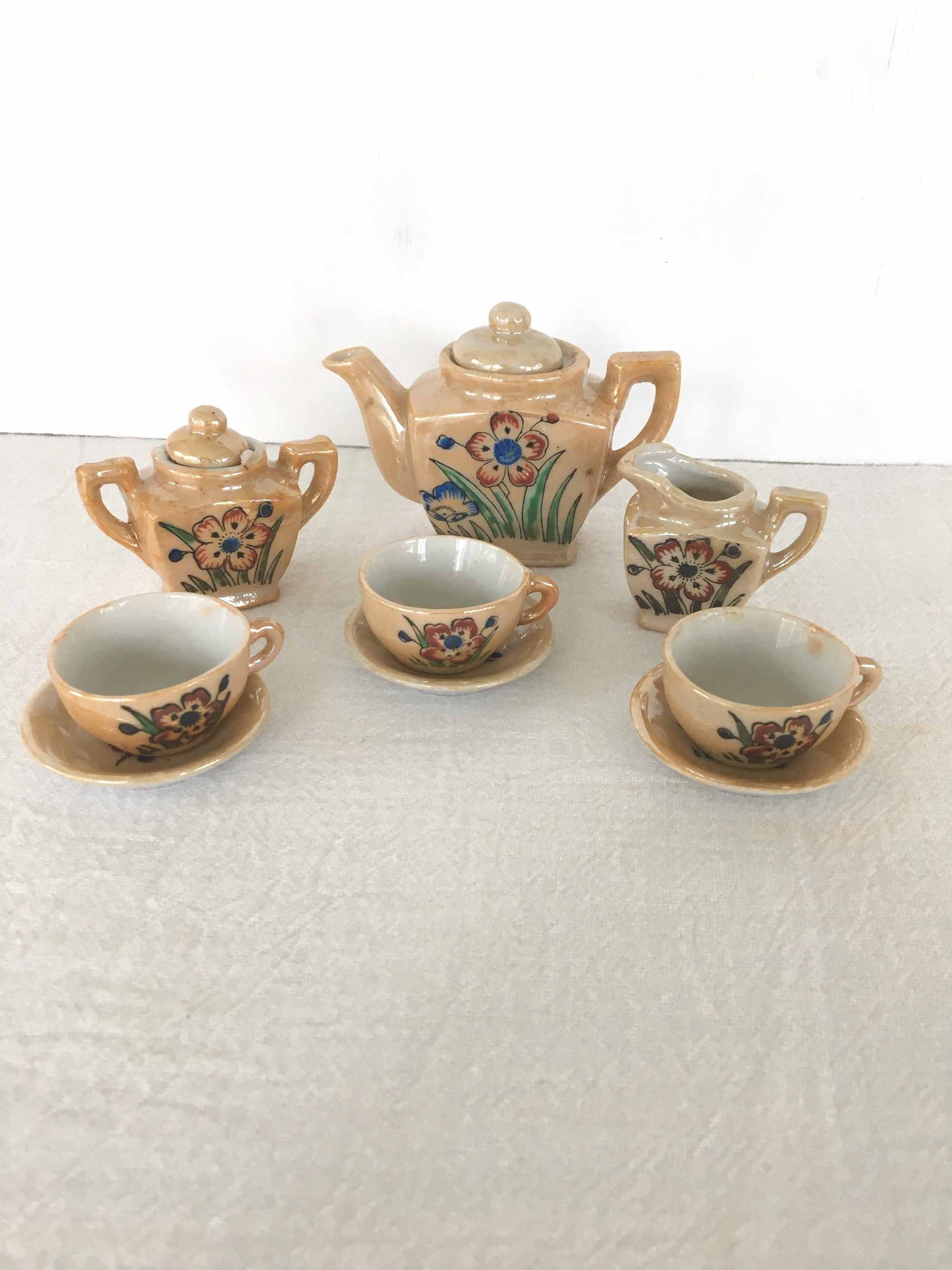 Child's Lusterware Tea Set Etsy