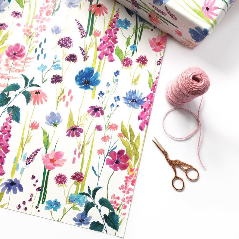 Floral Gift Wrap Wrapping Paper Gift Wrap Sheets Etsy