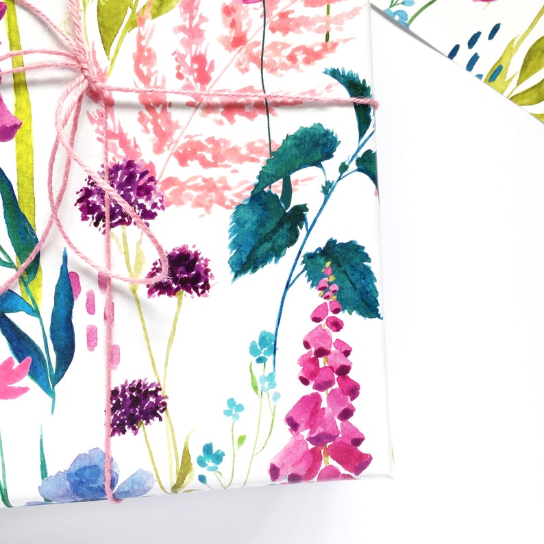 Floral Gift Wrap Wrapping Paper Gift Wrap Sheets Etsy