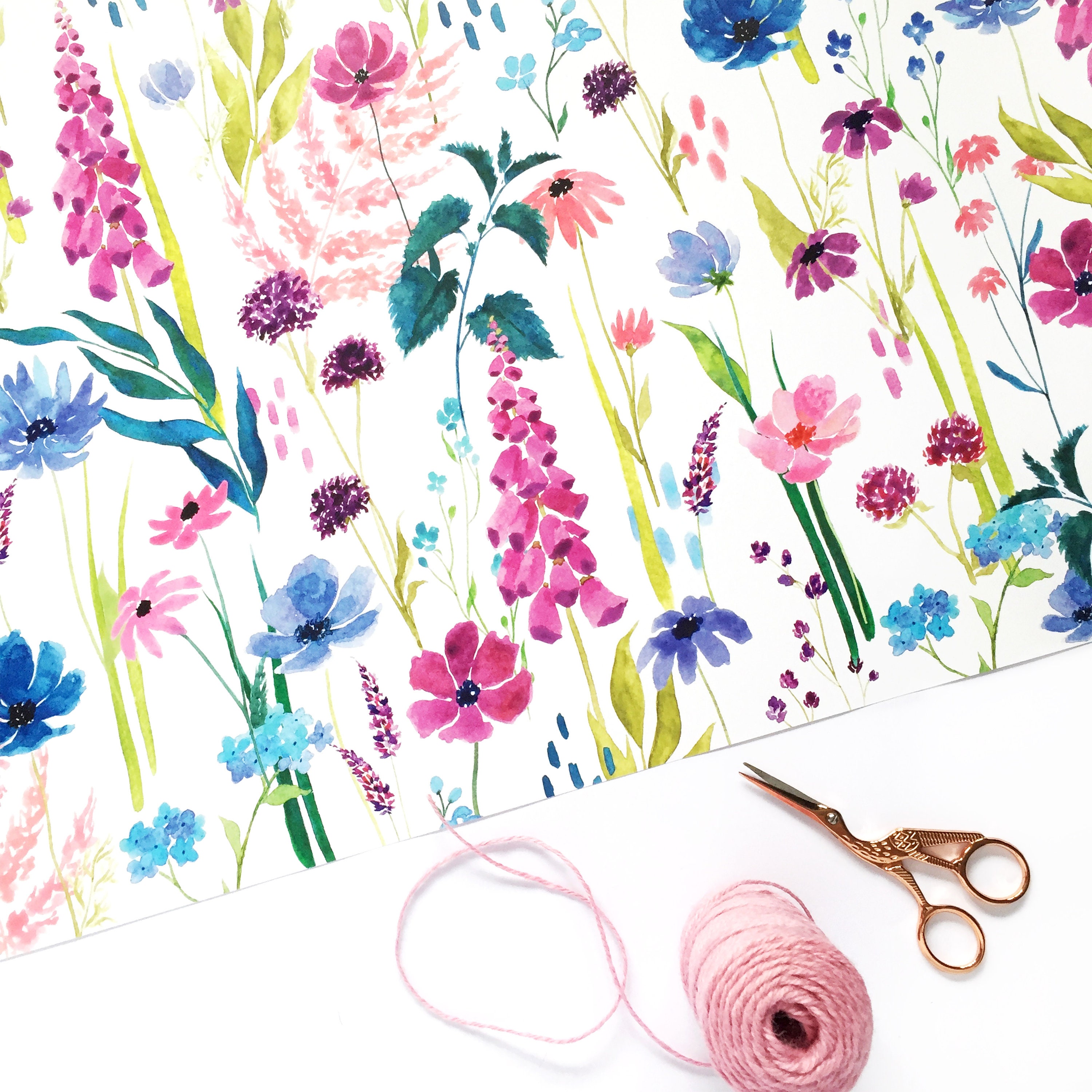 Floral Gift Wrap Wrapping Paper Gift Wrap Sheets Etsy UK