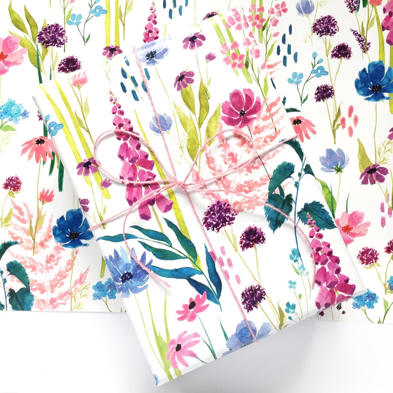Floral Gift Wrap Wrapping Paper Gift Wrap Sheets Etsy
