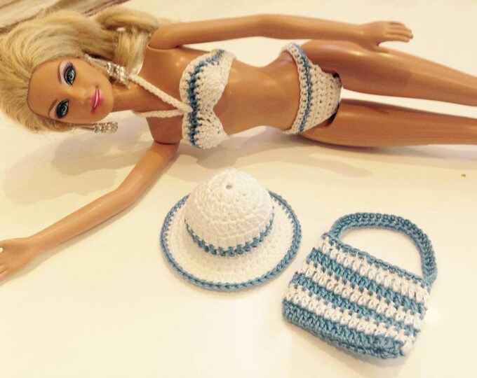Barbie Doll Clothes, Barbie Swimsuit, Barbie Bikini, Barbie Bathing Suit, Barbie Purse, Barbie