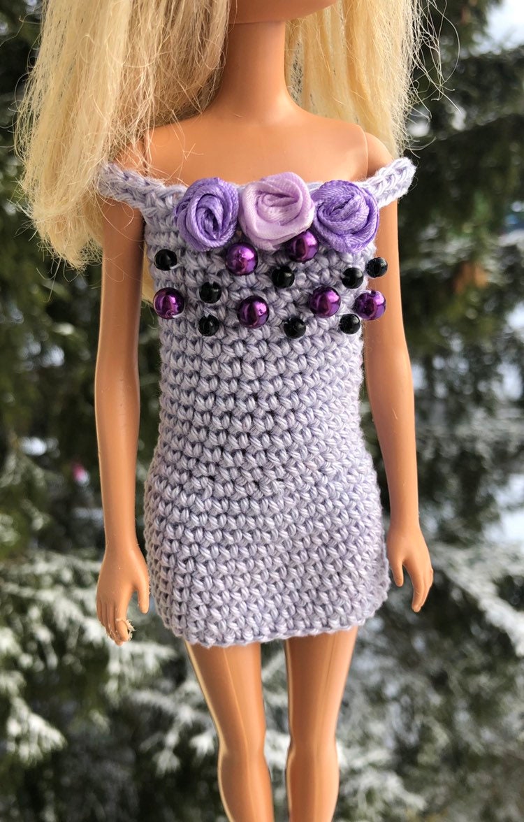 Doll dress crochet doll dress fashion doll clothes. | Etsy