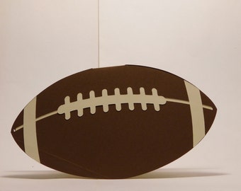 Football shaped card