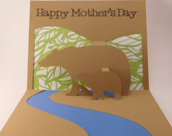 Bear Mother's/Father's day, pop up card