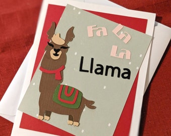 Fa la la Llama Christmas card