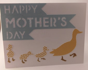 Mother duck with ducklings Mother's day card