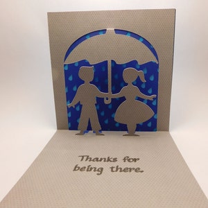 Thank you pop up card Rainy days image 1