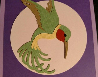 Humming Bird blank greeting card