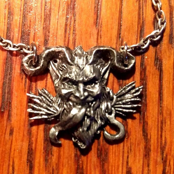 Krampus Pewter Pendant Devil Anti-Santa