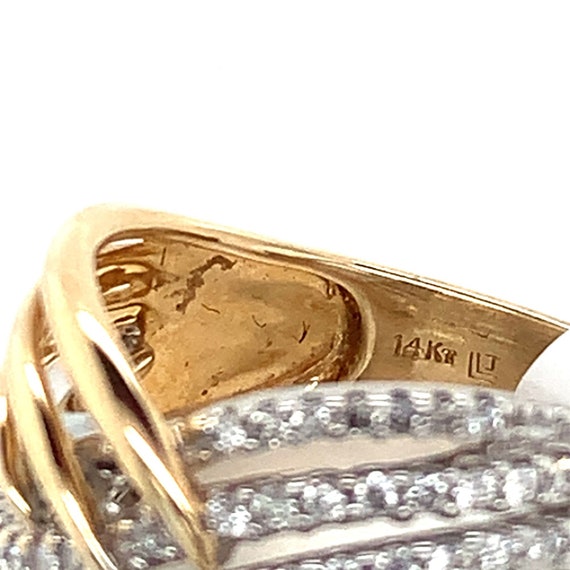 Criss Cross Diamond Ring - image 2