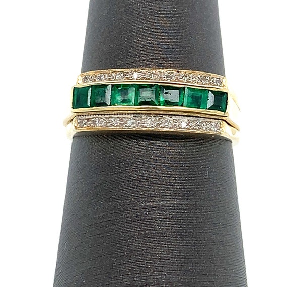 Interchangeable Emerald, Sapphire, and Ruby 3-Rin… - image 10