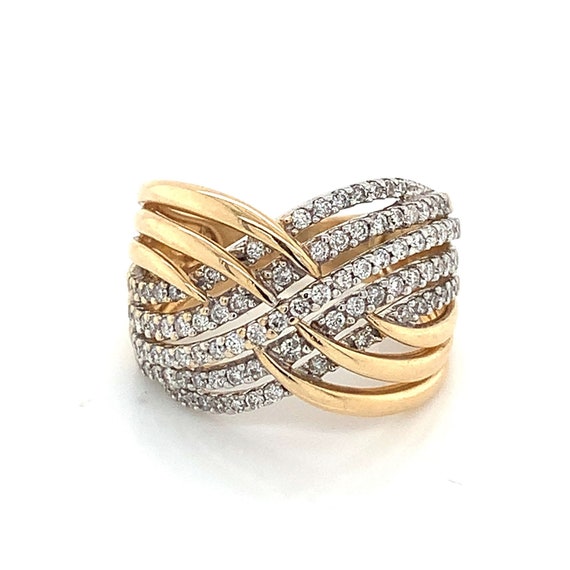 Criss Cross Diamond Ring - image 1