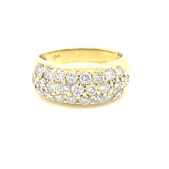18K Pave Set Diamond Ring - image 2