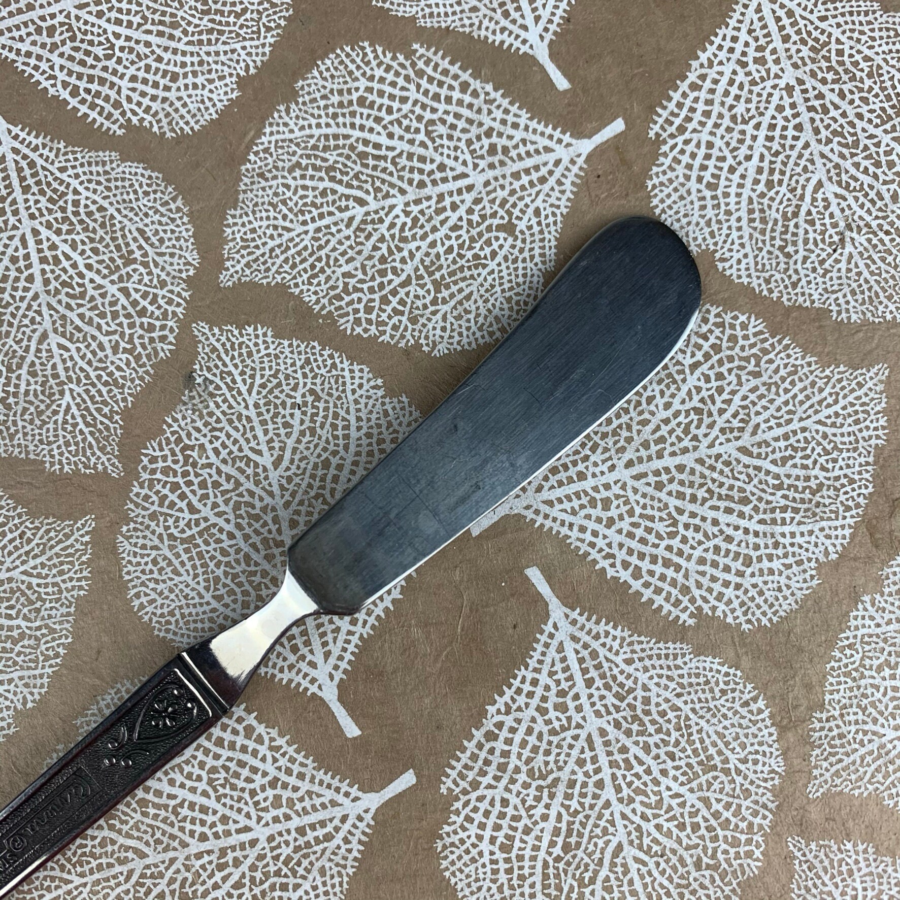 Vintage Riviera Cordova Master Butter Knife Etched Stainless Steel
