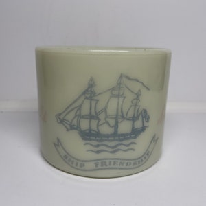 Vintage Old Spice Shaving Mug Ship Friendship Early American Shulton Glass