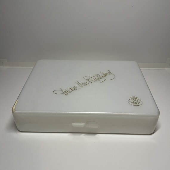 Vintage Diane Von Furstenberg White Jewelry Box C… - image 1