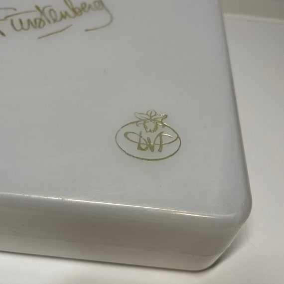 Vintage Diane Von Furstenberg White Jewelry Box C… - image 2