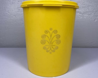 Vintage tupperware replacement canister  yellow tupperware canister  tupperware #809