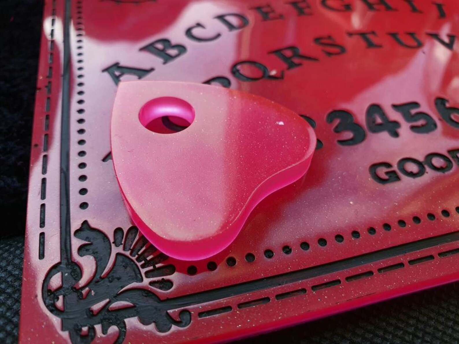 Mini Glitter Pink Ouija Board 2 Mini Planchettes Etsy