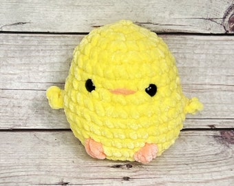 Chick Chicken Baby Chick Handmade Crochet Plushie Stuffed Animal Plush Squish Gift Yarn Chickadee