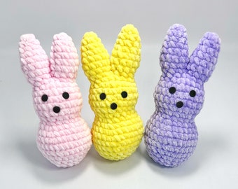 Bunny Buddy Friend Handmade Crochet Plushie Stuffed Animal Plush Squish Gift Yarn Easter Bunny