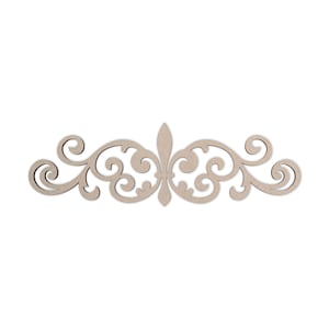 Wooden Symbol Fleur De Lis Scroll Work, Wooden Scroll Cutout, French Wall Art, Home Decor, Wooden Wall Hanging