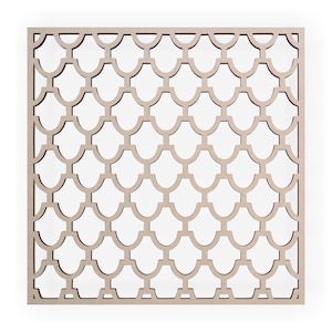 Wood Roof Shingle Decor Fretwork Panel - Mandala Wall Art for Home Decor, Wall Panels, Overlays, Trellis, Privacy Screens & Yard Decor