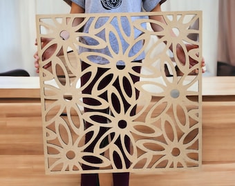 Custom Wooden Lattice - Trellis, Mandala Wall Art for Home Decor, Wall Panels, Overlays, Privacy Screens & Yard Decor