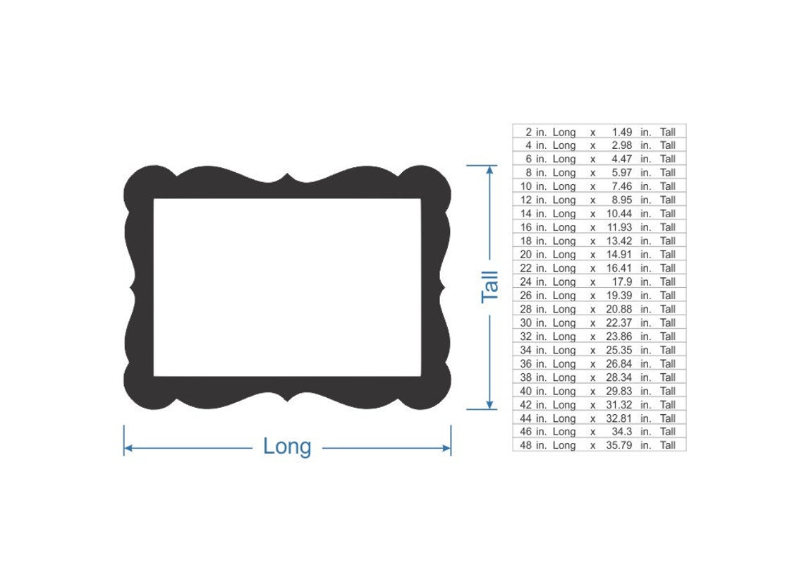 Wooden Rectangle Frame Cutout Home Decor Unfinished and Etsy