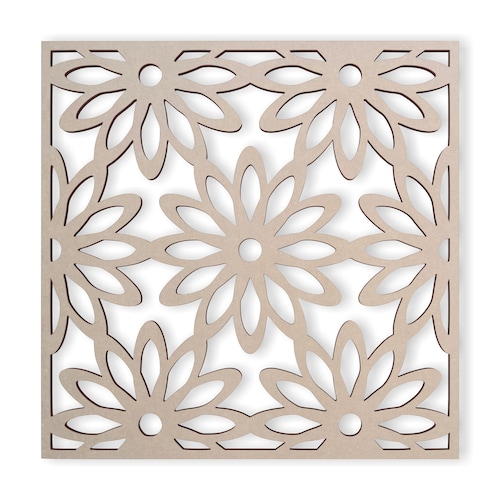 Wood Flower Lattice Design Mandala Wall Art for Home Decor - Etsy