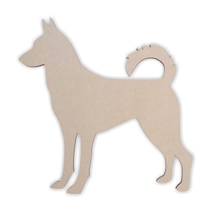 Wooden Dog Wall Art Silhouette Cutout - Canaan Dog - Gift for Pet Lover - Unfinished and Available 2 to 42 Inches