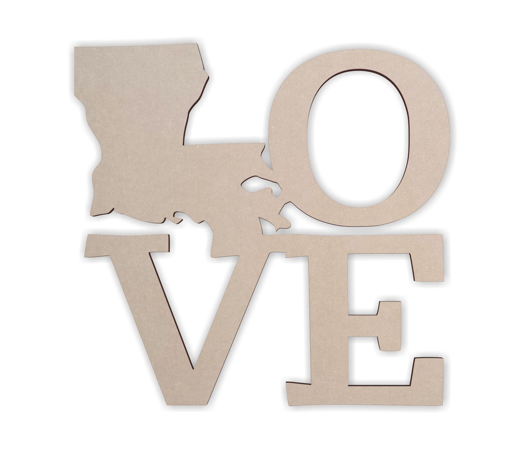 Wooden Shape Home State Louisiana, Wooden Cutout, Wall Art, Home Decor, Wall Hanging, Unfinished ...