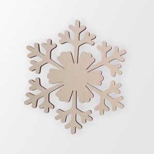 Wooden Snowflake - Cutout, Home Decor, Unfinished and Available in Many Sizes