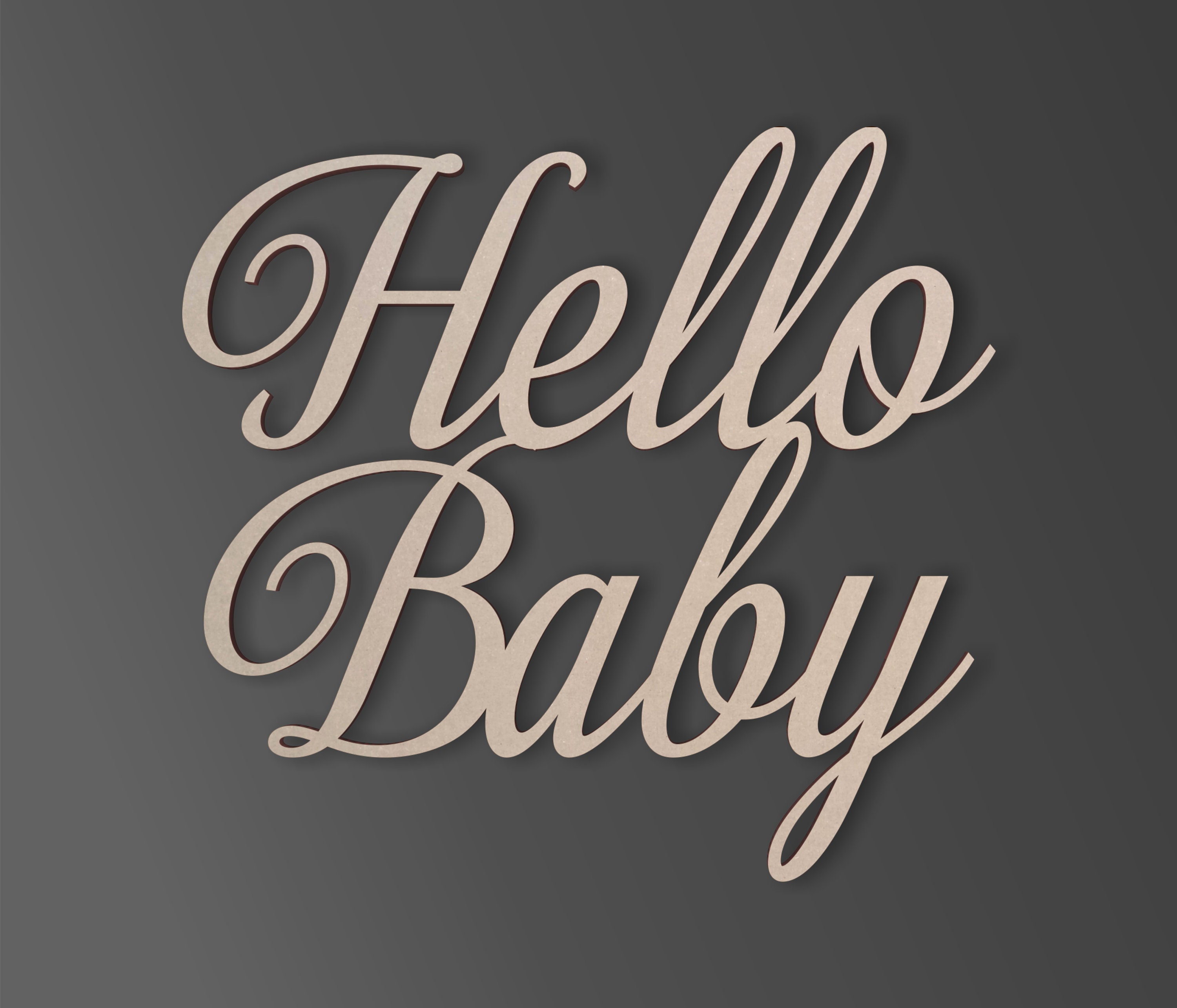 Hello babyコラージュ素材ファブリックNo.62 Hello Baby Wood Cutout: Unfinished Baby Shower Decor - Etsy