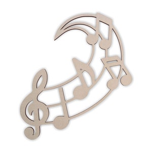 Wooden Shape Music Decor, Wooden Cutout, Wall Art, Home Decor, Wall Hanging, Unfinished and Available in Many Sizes