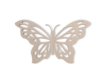 Wooden Butterfly Cutout, Home Decor, Wall Hanging, Nursery Wall Art, Yoga Studio Decor, Unfinished and Available in Many Sizes