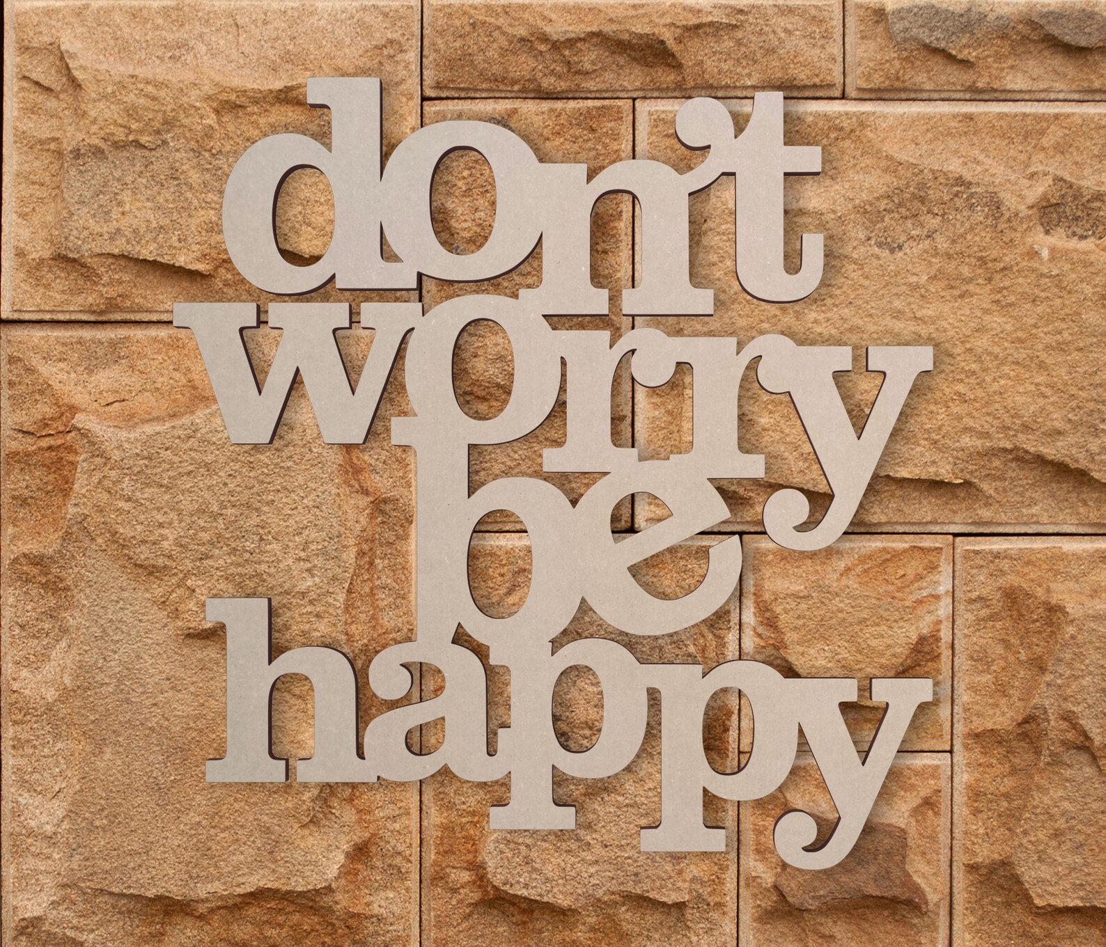 Wooden Sign dont Worry Be Happy Wooden Cutout - Etsy
