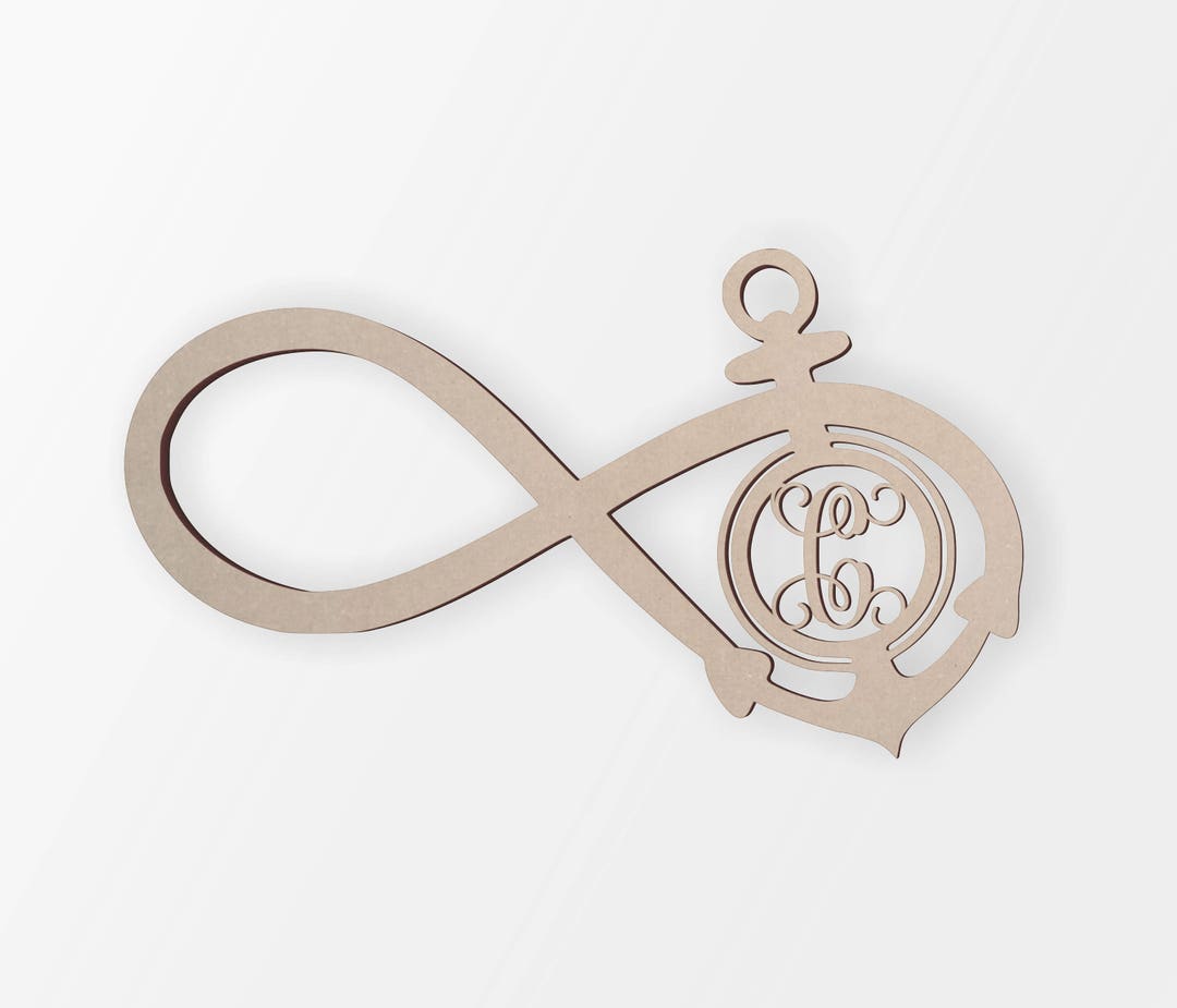 Wall Decor, Anchor Infinity Monogram - Cutout, Home Decor, Unfinished ...