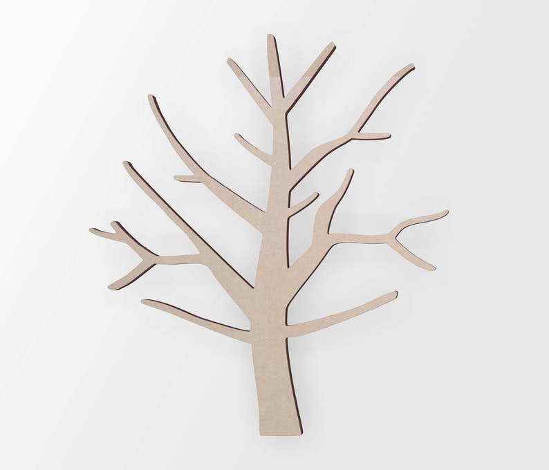 Wooden Tree Shape Cutout Home Decor Unfinished and Etsy