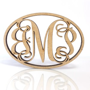 Vine Script Monogram- Wooden Monogram- Wall Hanging -Nursery Monogram- Wedding Monogram - Monogram Door Hanger