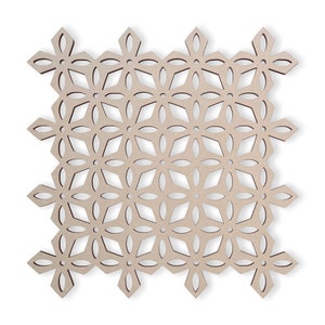 Wood Intricate Geometric Lace Lattice Panel - Mandala Wall Art for Home Decor, Wall Panels, Overlays, Trellis, Privacy Screens & Yard Decor