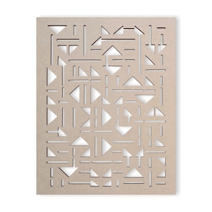 Abstract Geometric Lattice Panel - Wooden Cutout, Wall Art, Home Decor, Wall Hanging, Unfinished and Available in Many Sizes