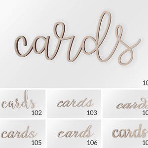 Sinal de caixa de "cartões" de casamento, palavra suspensa de madeira, decoração de parede, decoração de casamento,