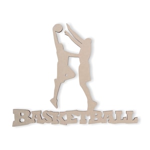 Basketball Players Silhouette- Cutout, Home Decor, Unfinished and Available from 4 to 42 Inches Wide