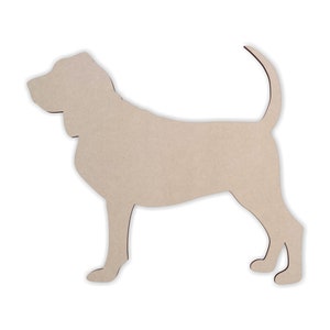 Wooden Dog Wall Art Silhouette Cutout - Bloodhound - Gift for Pet Lover - Unfinished and Available 2 to 42 Inches