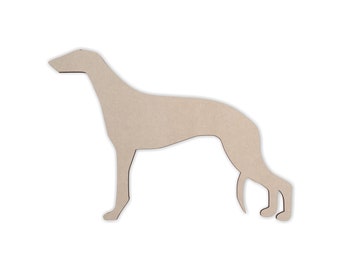 Wooden Dog Wall Art Silhouette Cutout - Greyhound - Gift for Pet Lover - Unfinished and Available 2 to 42 Inches