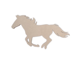 Wooden Shape Mustange Horse, Wooden Cutout, Wall Art, Home Decor, Wall Hanging, Unfinished and Available in Many Sizes